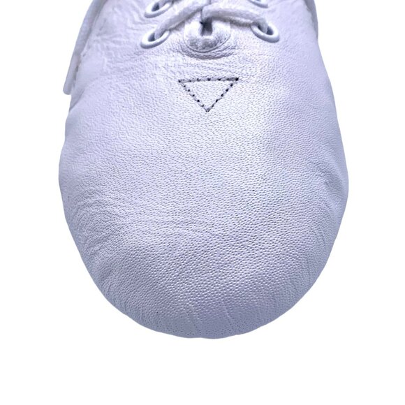Unisex Child Bloch Jazz Soft Dance Shoe Size 12 White Split Sole Leather Lace Up - Picture 5 of 11